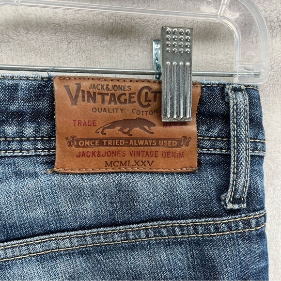 Jack & Jones Denim Jeans Blue Clark Med Wash Regular Fit Men's 28x30 - Picture 7 of 11